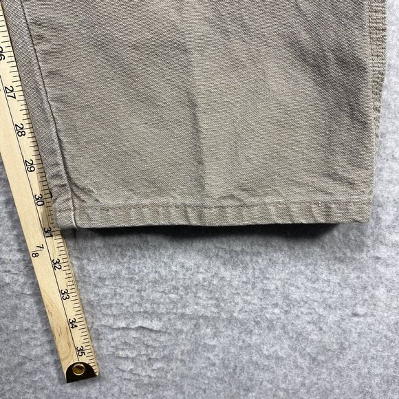 Rustler Jeans Mens 34x31 Beige Workwear Carpenter Hammer Loop Distressed Denim - Picture 4 of 12